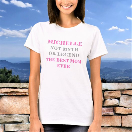T-shirt Meilleure maman jamais personnalisé Texte personna