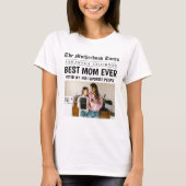 T-shirt Meilleure Maman Jamais Personnalisée Photo Journal (Devant)