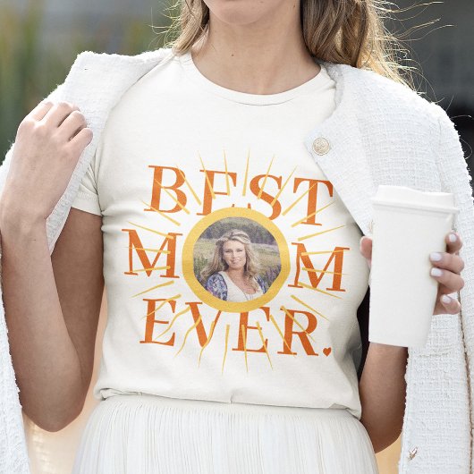 T-shirt Meilleure maman Jamais photo Fête des mères
