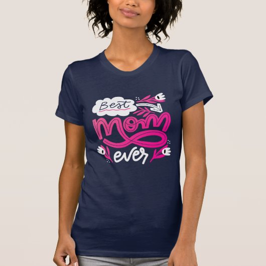 T-shirt Meilleure maman jamais Script (Devant)