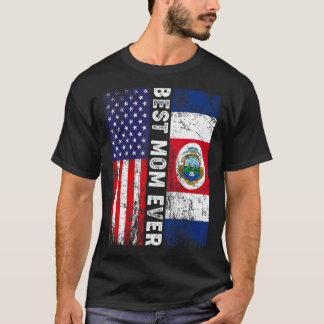 T-shirt Meilleure Maman Jour des Mères Costa Rica Us Drape
