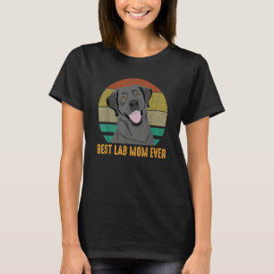 T-shirt Meilleure maman Lab jamais mignonne Black Labrador