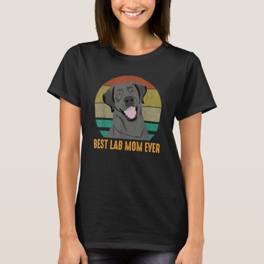 T-shirt Meilleure maman Lab jamais mignonne Black Labrador (Devant)