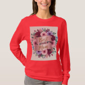 T-shirt Meilleure maman Long Manches (Devant)
