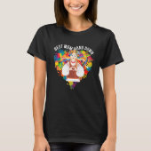 T-shirt Meilleure maman main vers le bas Hippie fille aime (Devant)
