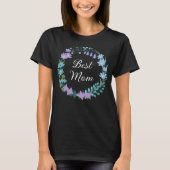 T-shirt Meilleure maman mère Floral Bluebells Verdure Wrea (Devant)