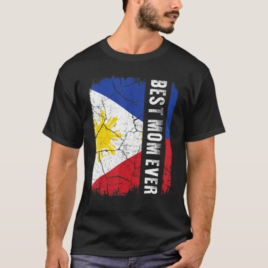 T-shirt Meilleure maman philippine jamais Philippines Drap (Devant)