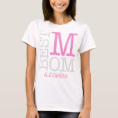 T-shirt Meilleure Maman Pink Silver Parties scintillant No (Devant)