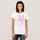 T-shirt Meilleure Maman Pink Silver Parties scintillant No (Devant entier)