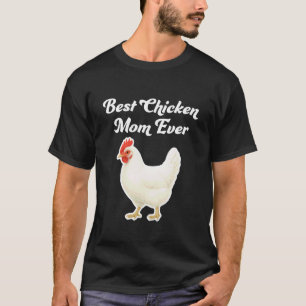 T-shirt Meilleure Maman Poule Ever - Poule Leghorn Blanche