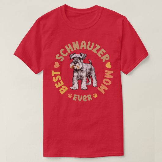 T-shirt Meilleure maman Schnauzer jamais (Design devant)