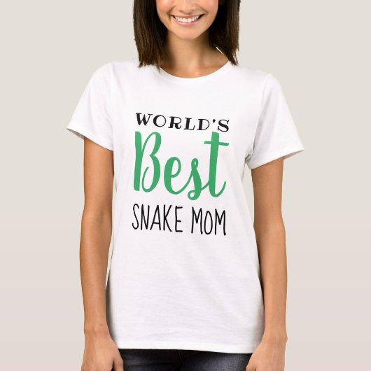 T-shirt Meilleure maman serpent du monde - Personnalisable (Devant)