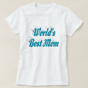 T-shirt Meilleure maman texte bleu marine