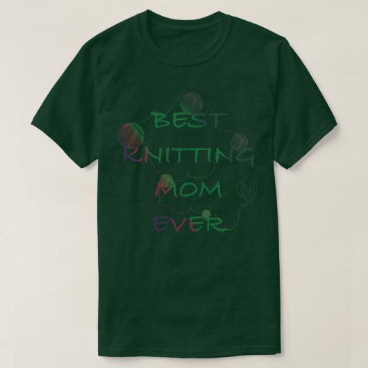 T-shirt Meilleure maman tricot jamais 2 (Design devant)