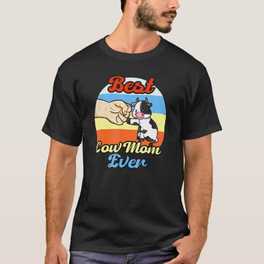 T-shirt Meilleure maman vache ever (Devant)