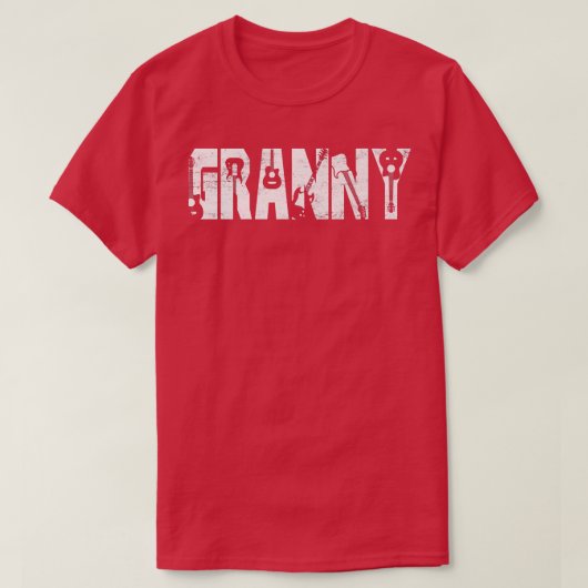 T-shirt Meilleure mamie jamais guitariste guitariste (Design devant)