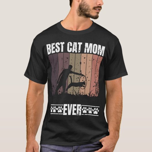 T-shirt meilleure mère de chat (Devant)