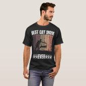 T-shirt meilleure mère de chat (Devant entier)