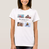 T-shirt Meilleure Mère Jamais Photo Collage Blanc Script N (Devant)