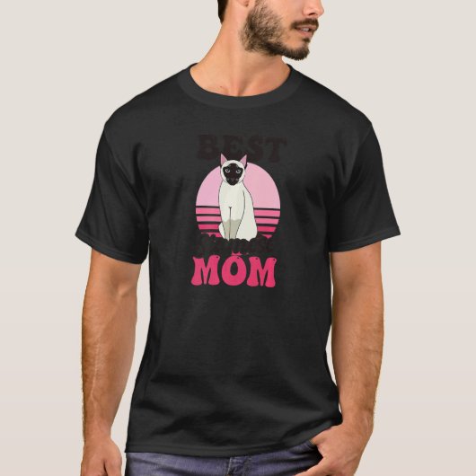T-shirt Meilleure mère siamoise chat siamoise (Devant)