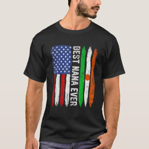 T-shirt Meilleure Nana Ever Fête des Mères Niger Us Drapea