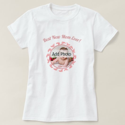 T-shirt Meilleure nouvelle maman / Mère Famille Photo bébé (Design devant)