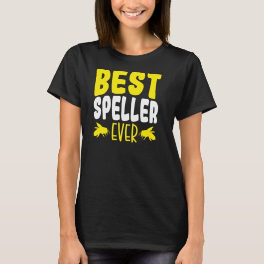 T-shirt Meilleure orthographe jamais épeler Bee Cahmpion (Devant)