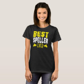 T-shirt Meilleure orthographe jamais épeler Bee Cahmpion (Devant entier)