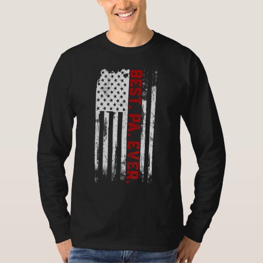 T-shirt Meilleure Pa Jamais American Usa Drapeau Fête des  (Devant)