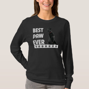 T-shirt Meilleure Paw Ever Black Labrador Retriever Papa P