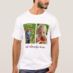 T-shirt Meilleure photo Grandpa Ever 2 personnalisée