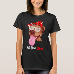 T-shirt Meilleure Pitbull Maman Jamais Drôle Chien Maman V