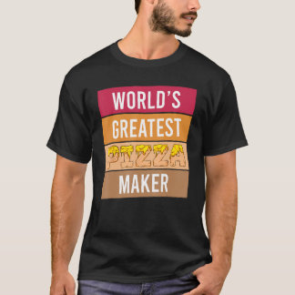 T-shirt Meilleure pizzeria du monde - Drôle Chef pizza Ba