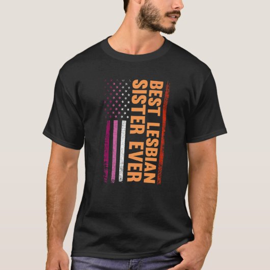 T-shirt Meilleure Soeur Lesbienne Ever Lgbt Gay pride Lesb (Devant)