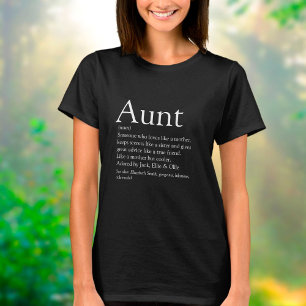 T-shirt Meilleure Tante Citation de Définition Personnalis