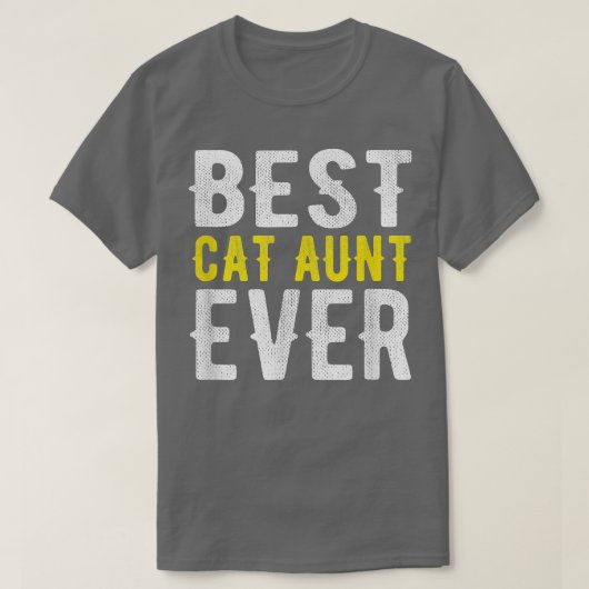 T-shirt Meilleure tante de chat jamais drôle  (Design devant)