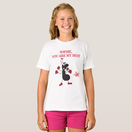 T-shirt Meilleure tante Mignonne Ant Funny Insect Bugs Rou (Devant entier)