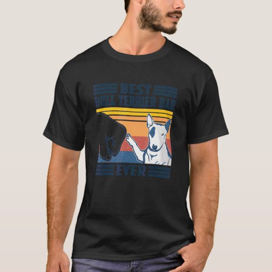 T-shirt Meilleure taureau Terrier Papa Jamais Chien Fête d (Devant)