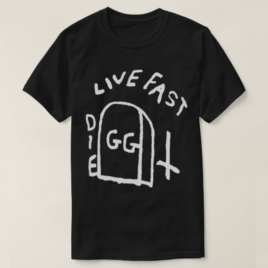 T-shirt Meilleure Vente - Allin GG Allin Blanc Et Noir Ess (Design devant)