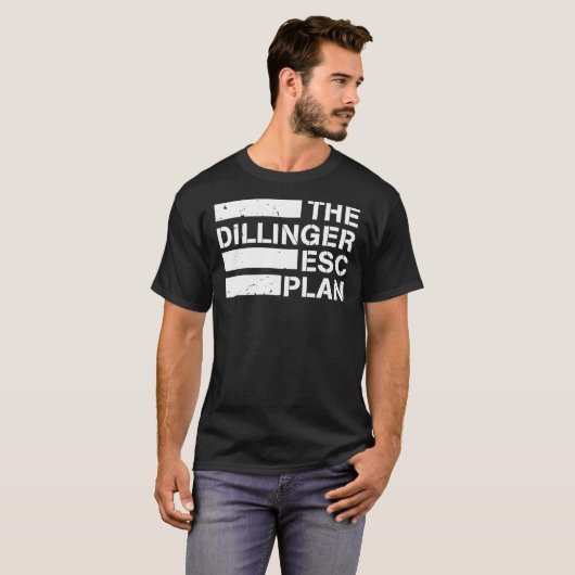 T-shirt MEILLEURE VENTE - Le plan d'évasion Dillinger Esse (Devant entier)