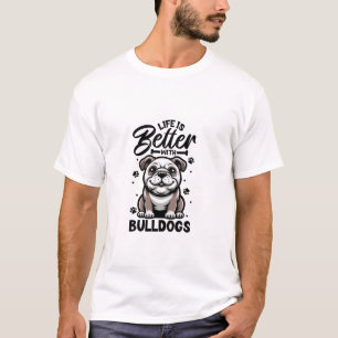 T-shirt Meilleure vie avec Bulldog