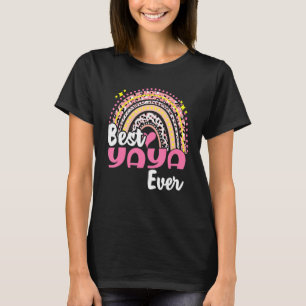 T-shirt Meilleure Yaya Jamais Drôle Léopard Rose Mères Arc