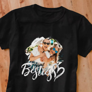 T-shirt Meilleures amies Grunge Simple Moderne Cœur Cool P