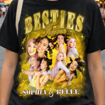 Meilleures Amies Jaune Noir Rétro Y2K Bootleg Ajou