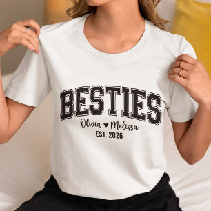 T-shirt Meilleures Amies Noms Personnalisés Établ. 2026 T-