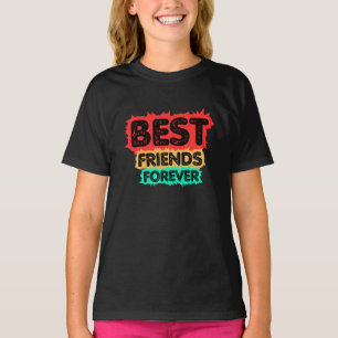 T-SHIRT MEILLEURES AMIES POUR TOUJOURS AMIES RETRO, AMITIÉ