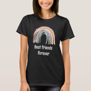 T-shirt Meilleures amies pour toujours étoiles arc-en-ciel