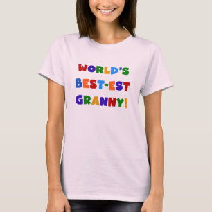 T-shirt Meilleures couleurs vives de mamie au monde