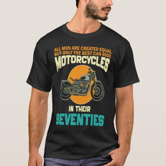T-shirt Meilleures Motos À Balade Dans Leurs 70e Bir (Devant)
