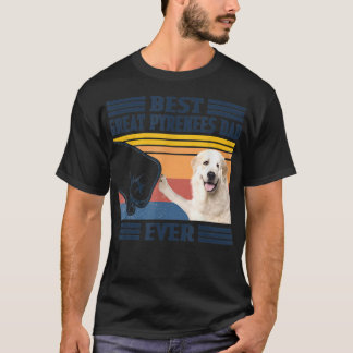T-shirt Meilleures Pyrénées Papa Jamais Vintage Père Jour 
